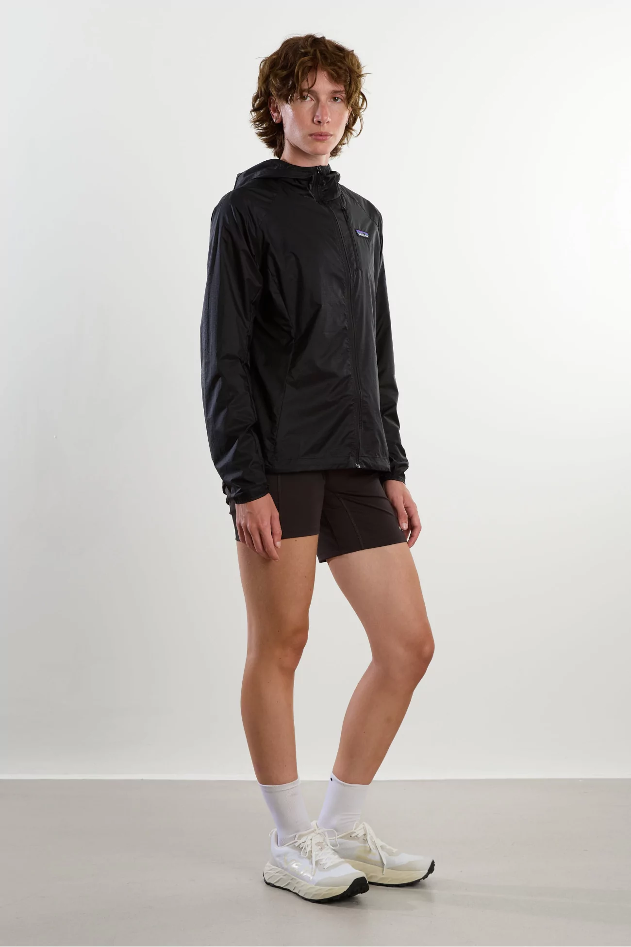 Recycled Nylon Windbreaker Houdini Jacket – Black | Centre Commercial