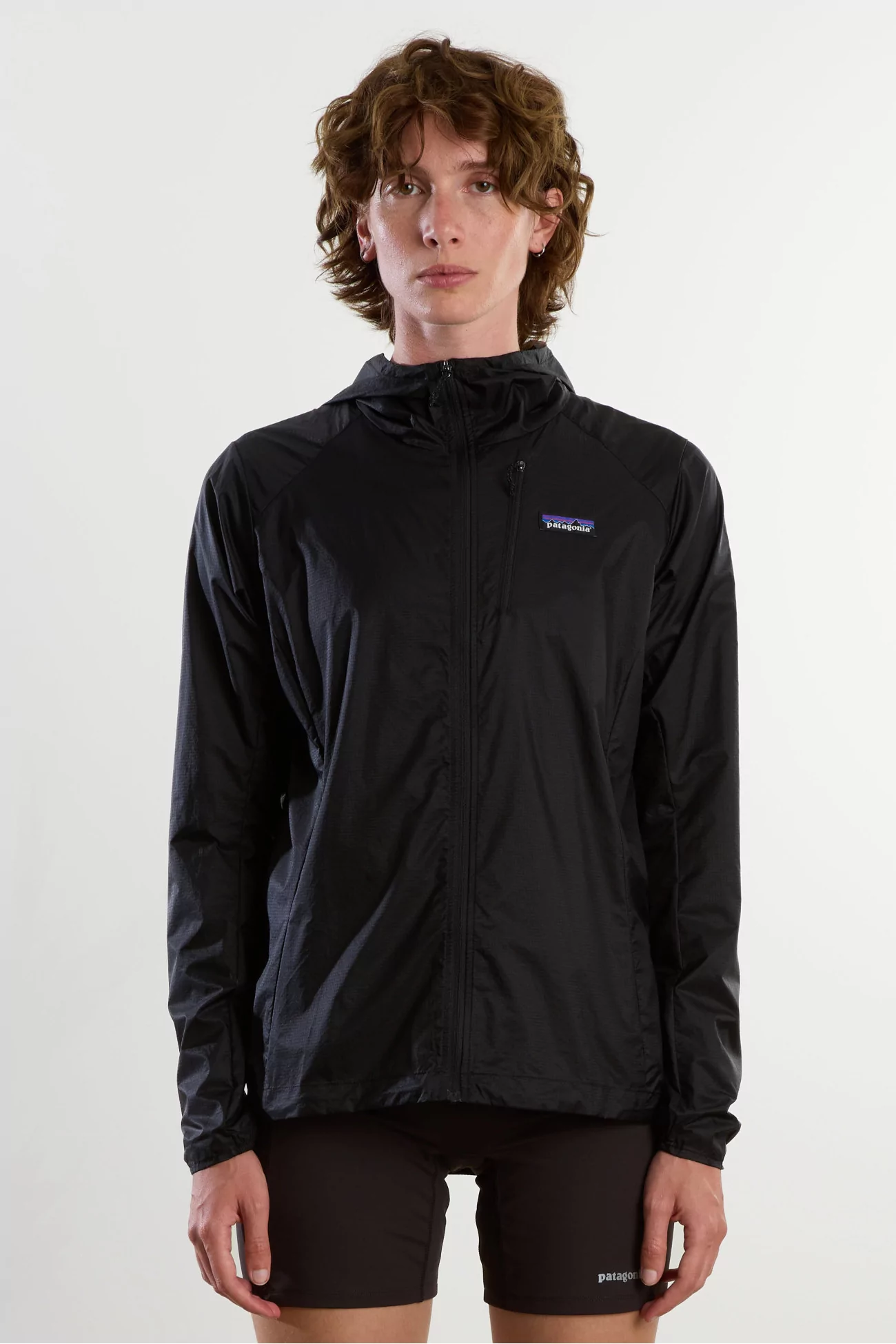 Recycled Nylon Windbreaker Houdini Jacket – Black | Centre Commercial