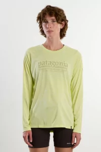 Top Manches Longues Polyester Recyclé Capilene Cool – Vellum Green | Centre Commercial