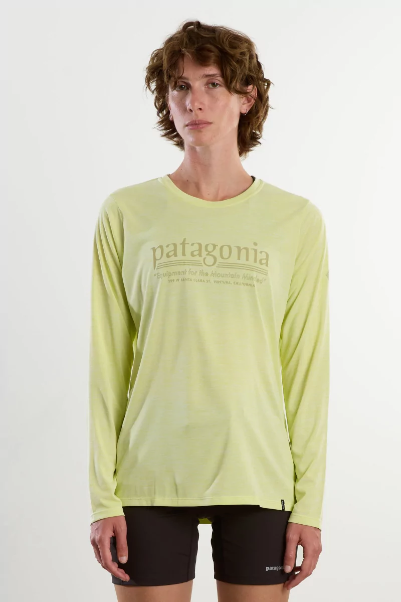 Top Manches Longues Polyester Recyclé Capilene Cool – Vellum Green | Centre Commercial