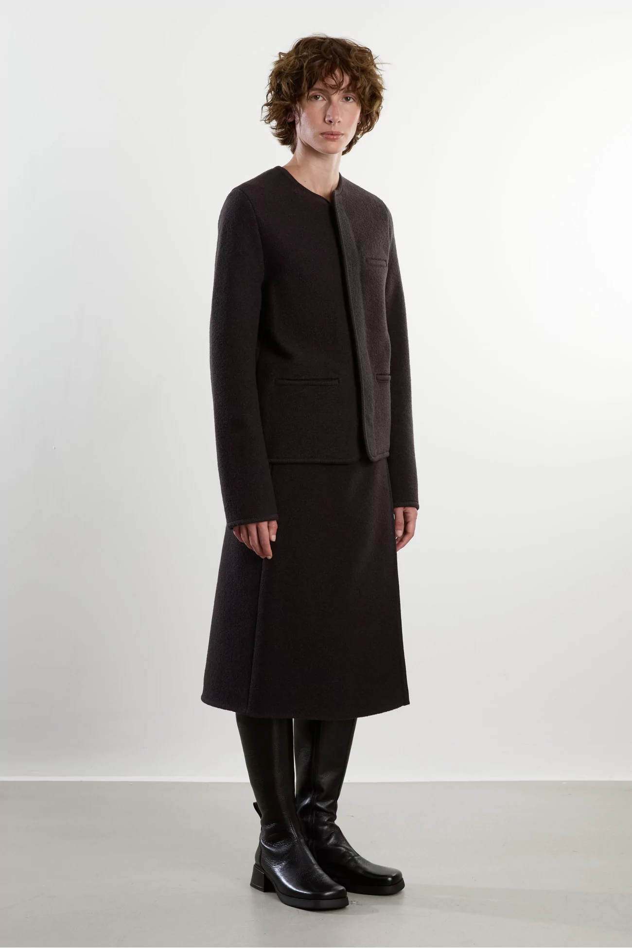 Felted Wool Walker Mini Jacket – Charbon | Centre Commercial