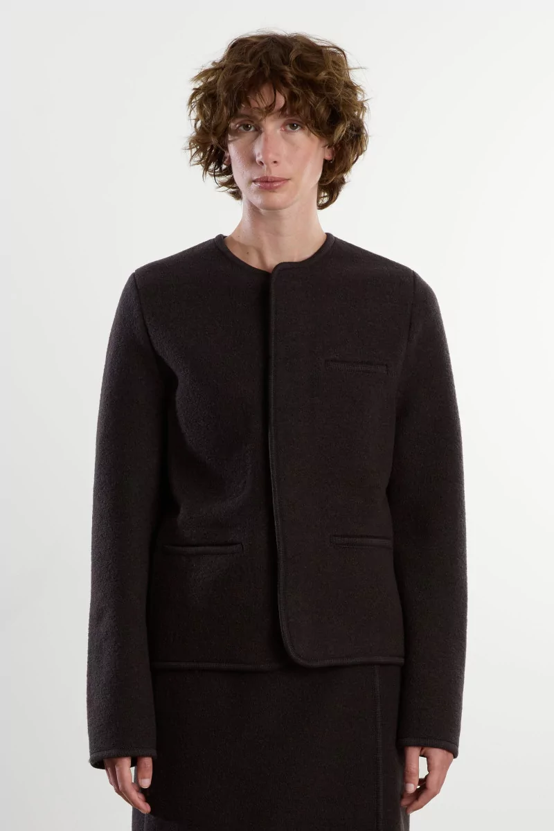 Veste Laine Feutrée Walker Mini – Charbon | Centre Commercial