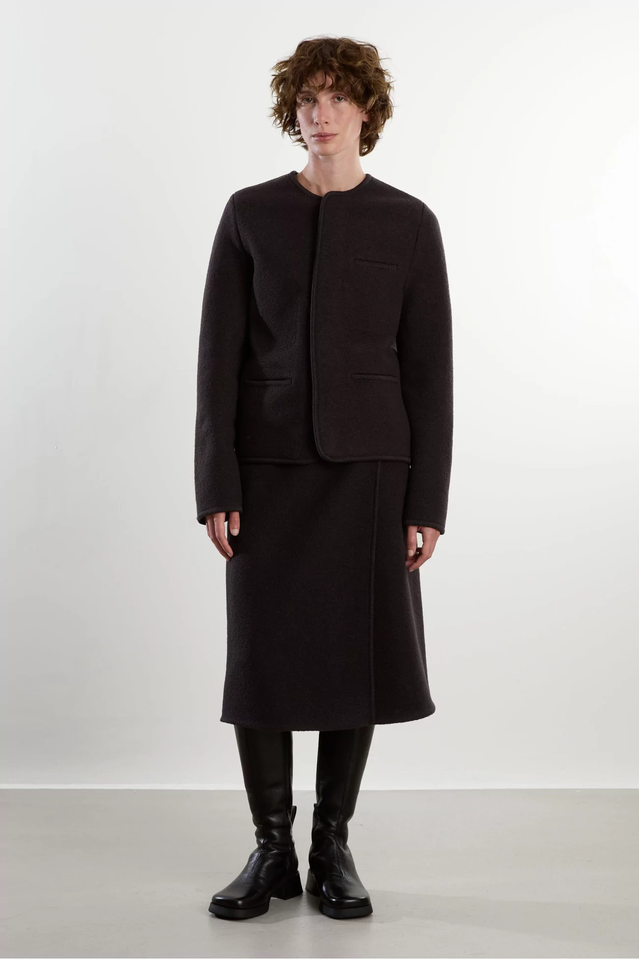 Felted Wool Walker Mini Jacket – Charbon | Centre Commercial