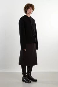 Felted Wool Walker Mini Jacket – Black | Centre Commercial