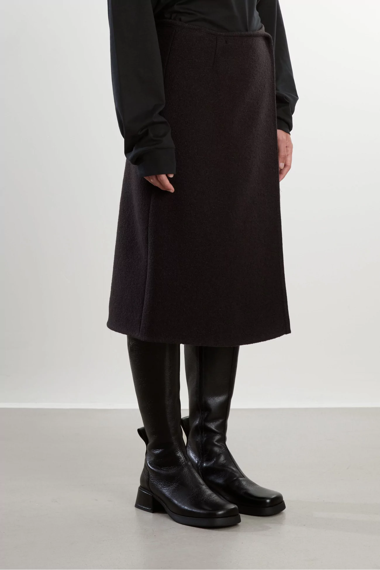 Felted Wool Walker Skirt – Charbon | Centre Commercial