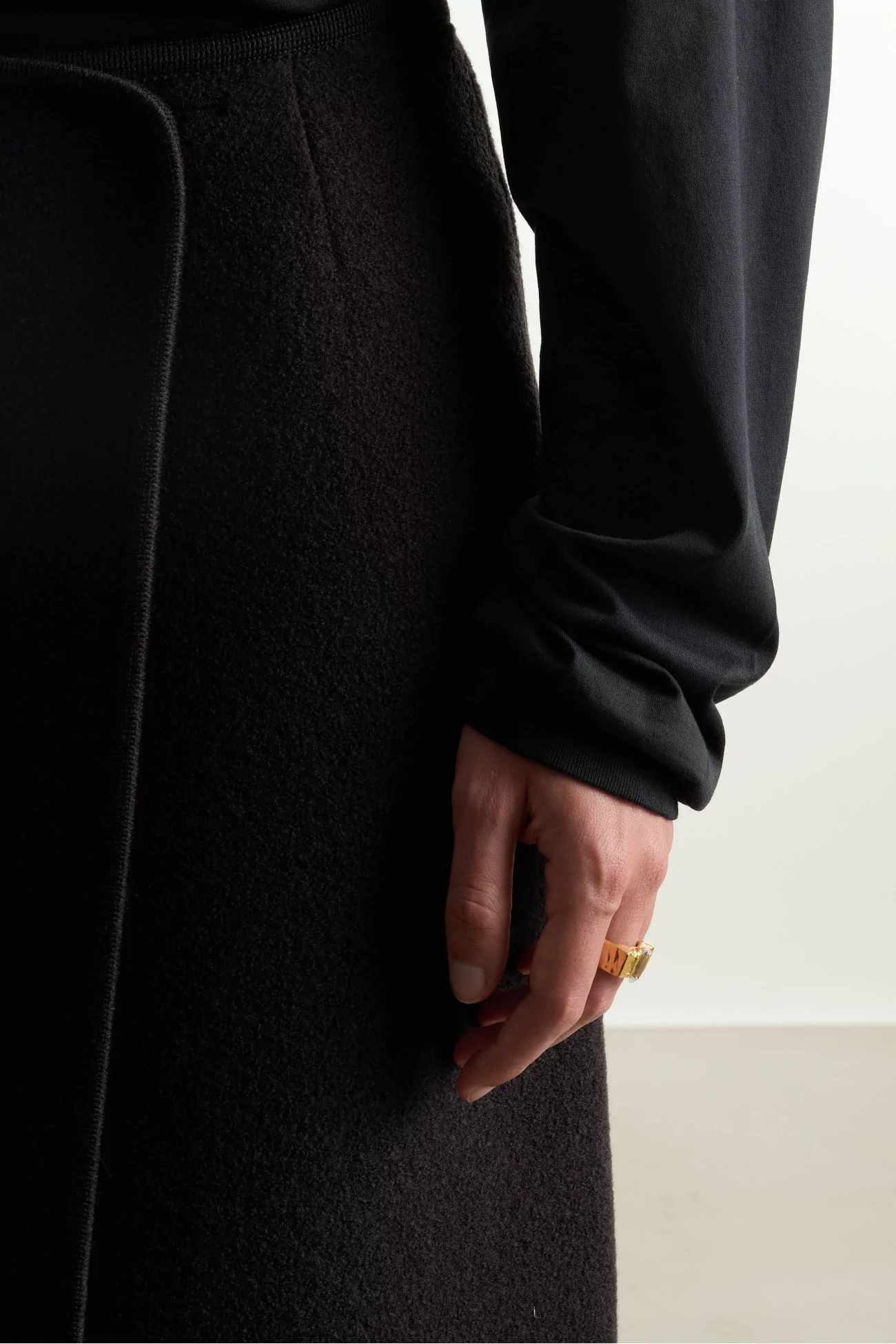 Felted Wool Walker Skirt – Charbon | Centre Commercial