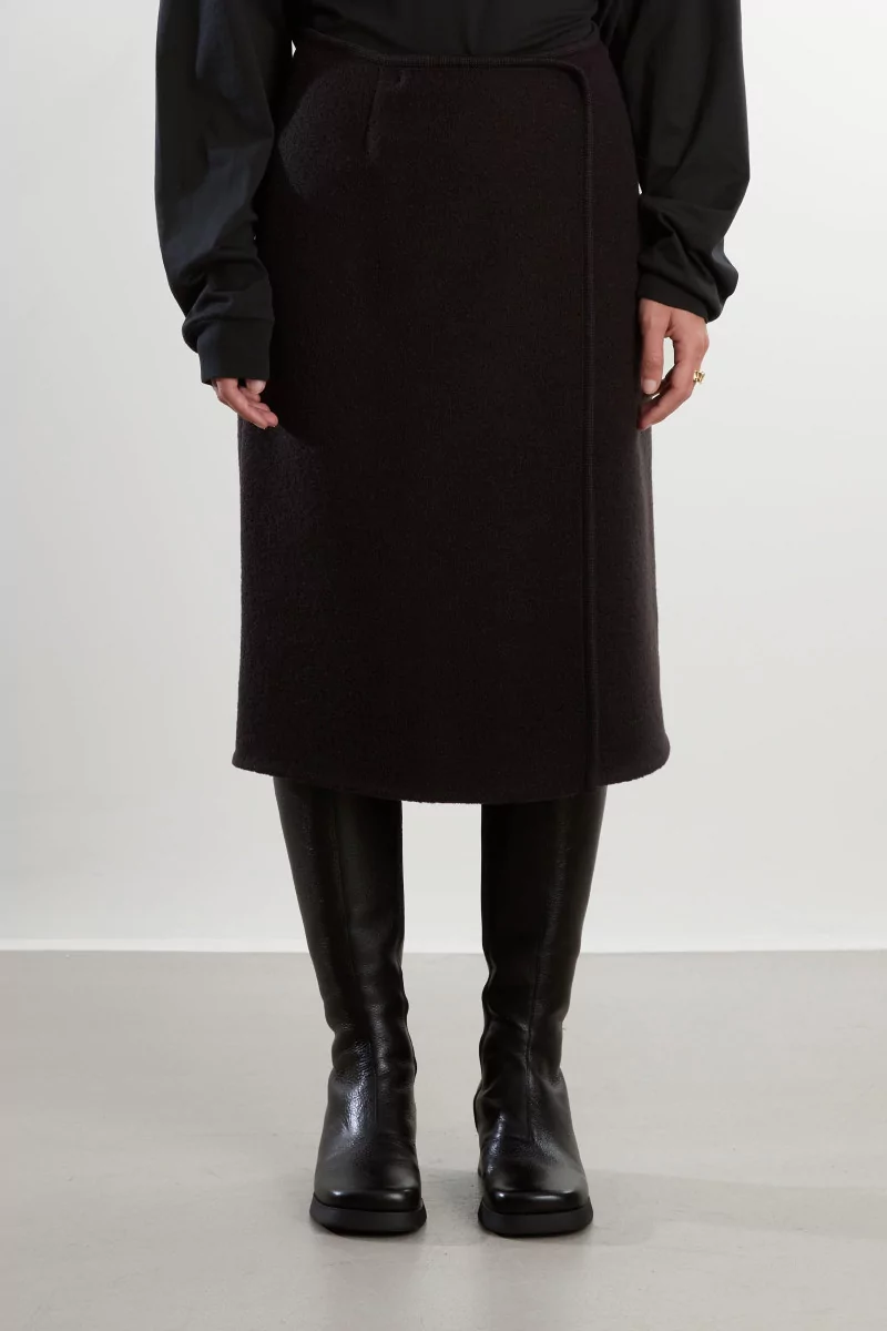 Felted Wool Walker Skirt – Charbon | Centre Commercial