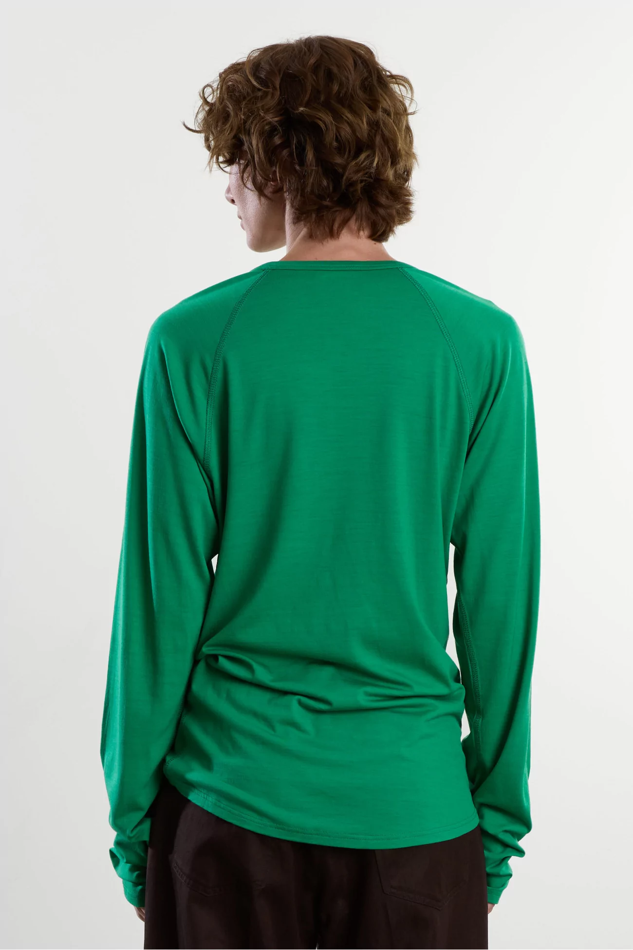 Wool Jersey Polar Jersey Raglan – Emerald | Centre Commercial