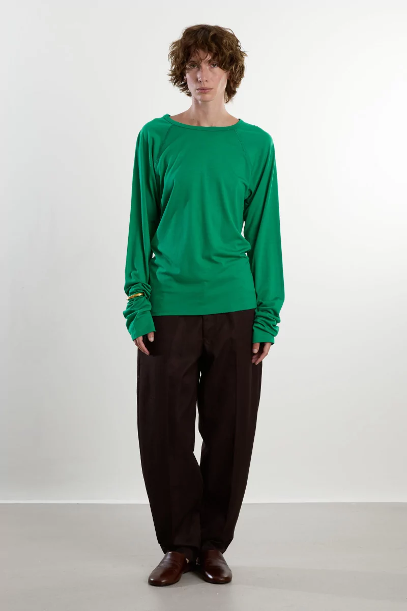 T-Shirt Jersey de Laine Polar Jersey Raglan – Emerald | Centre Commercial
