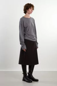 Wool Jersey Polar Jersey Roundneck – Zinc | Centre Commercial