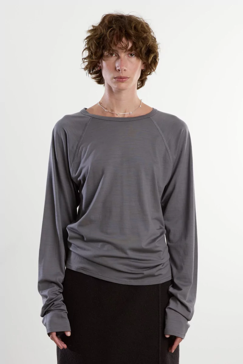 T-Shirt Jersey de Laine Polar Jersey Roundneck – Zinc | Centre Commercial