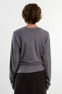 Wool Jersey Polar Jersey Roundneck – Zinc | Centre Commercial