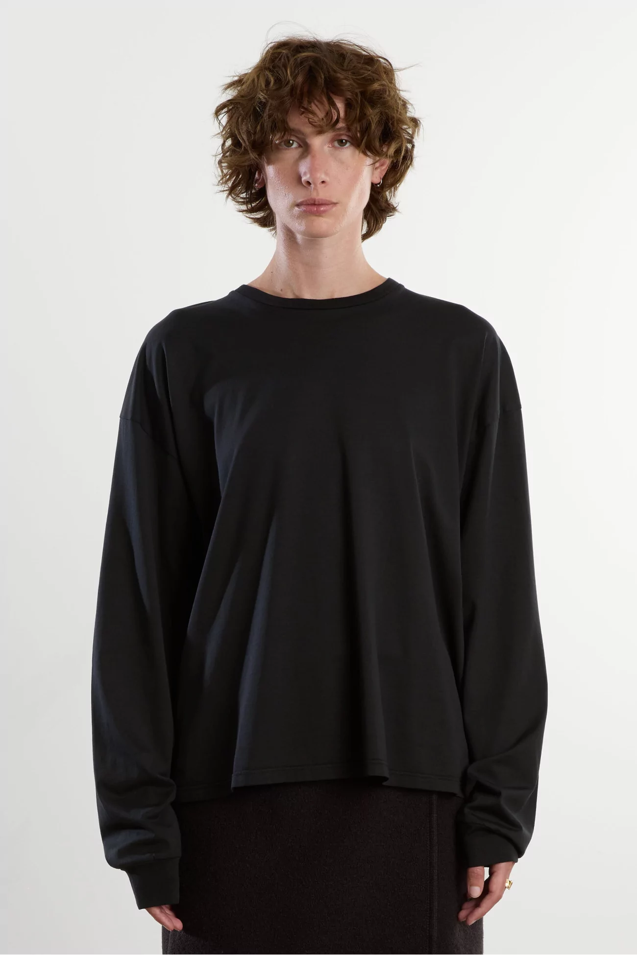 Cotton Jersey Roundneck T-Shirt – Black | Centre Commercial