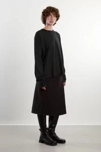 Cotton Jersey Roundneck T-Shirt – Black | Centre Commercial