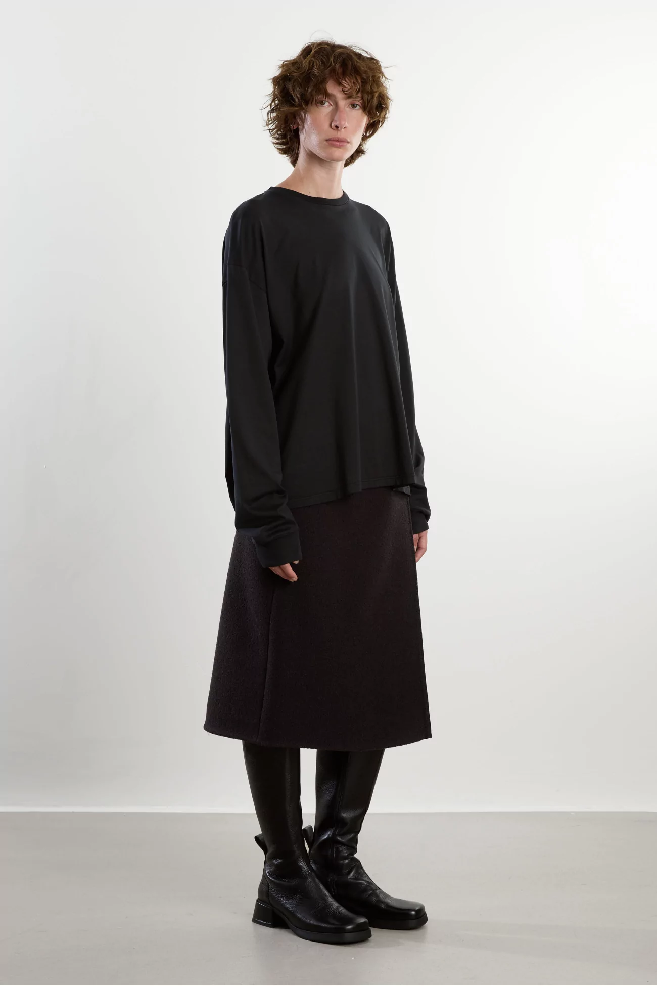 Cotton Jersey Roundneck T-Shirt – Black | Centre Commercial
