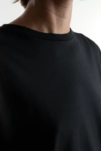 Cotton Jersey Roundneck T-Shirt – Black | Centre Commercial