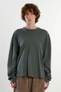 T-Shirt Jersey de Coton Roundneck – Zinc | Centre Commercial