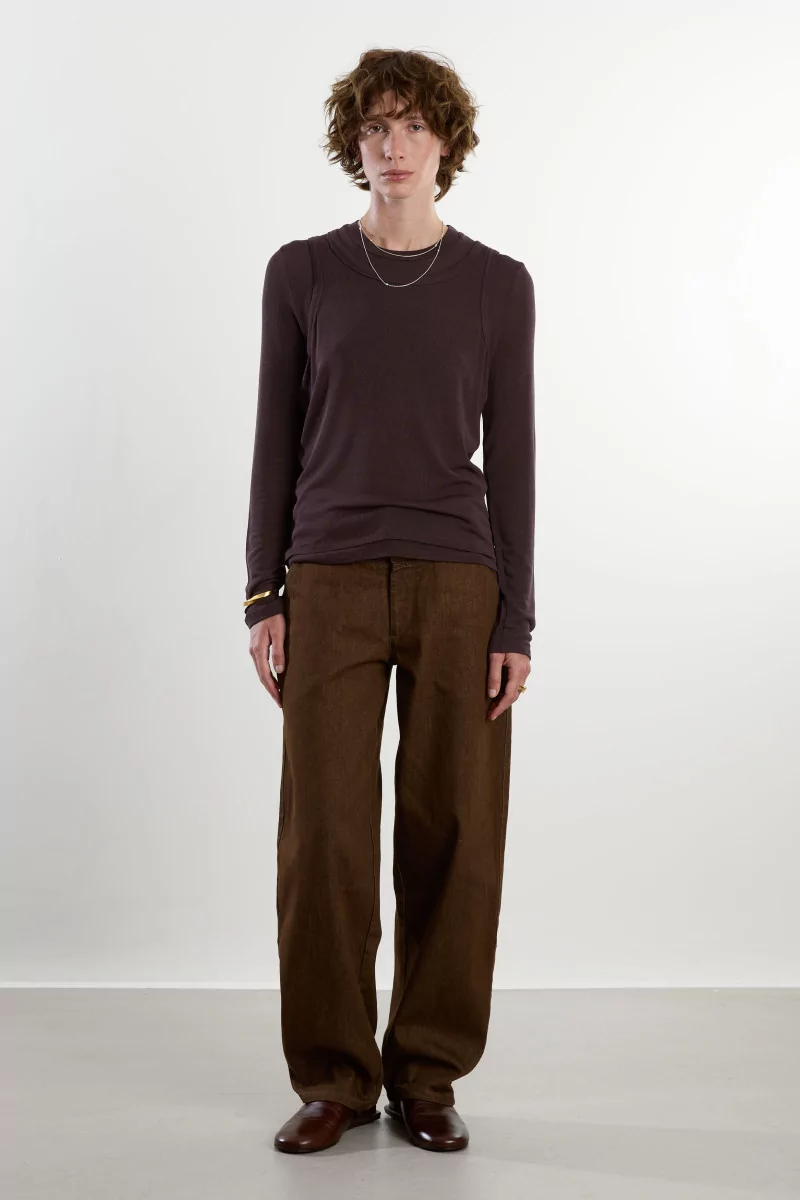 Ensemble Deux Tops Viscose Porto Set – Brown | Centre Commercial