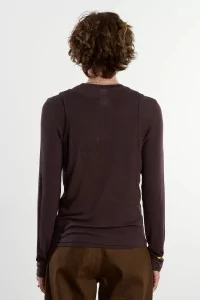 Two-Piece Viscose Porto Top Set – Brown | Centre Commercial