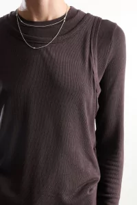 Two-Piece Viscose Porto Top Set – Brown | Centre Commercial