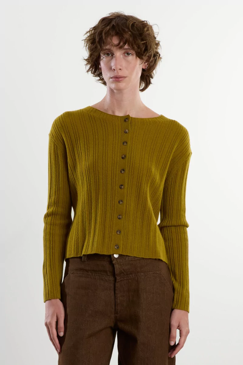 Cardigan Laine Cachemire Bosco – Pistachio | Centre Commercial