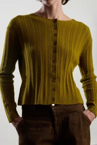 Cardigan Laine Cachemire Bosco – Pistachio | Centre Commercial