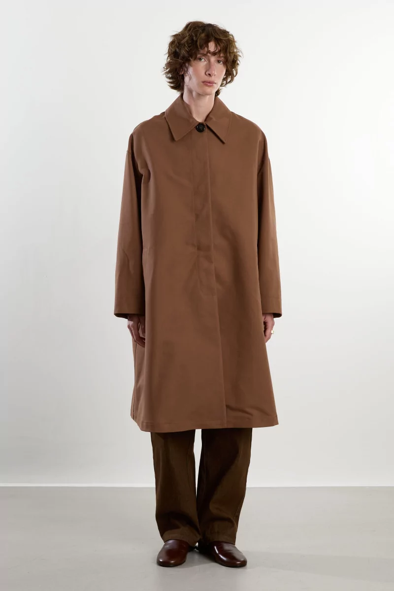 Oversized Cotton Rona Trench – Brown | Centre Commercial