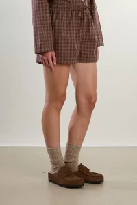 Short Twill Coton Bio GOTS – Serra Checks | Centre Commercial