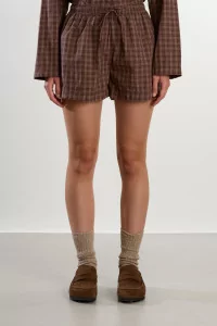 Organic Cotton Twill Shorts GOTS – Serra Checks | Centre Commercial