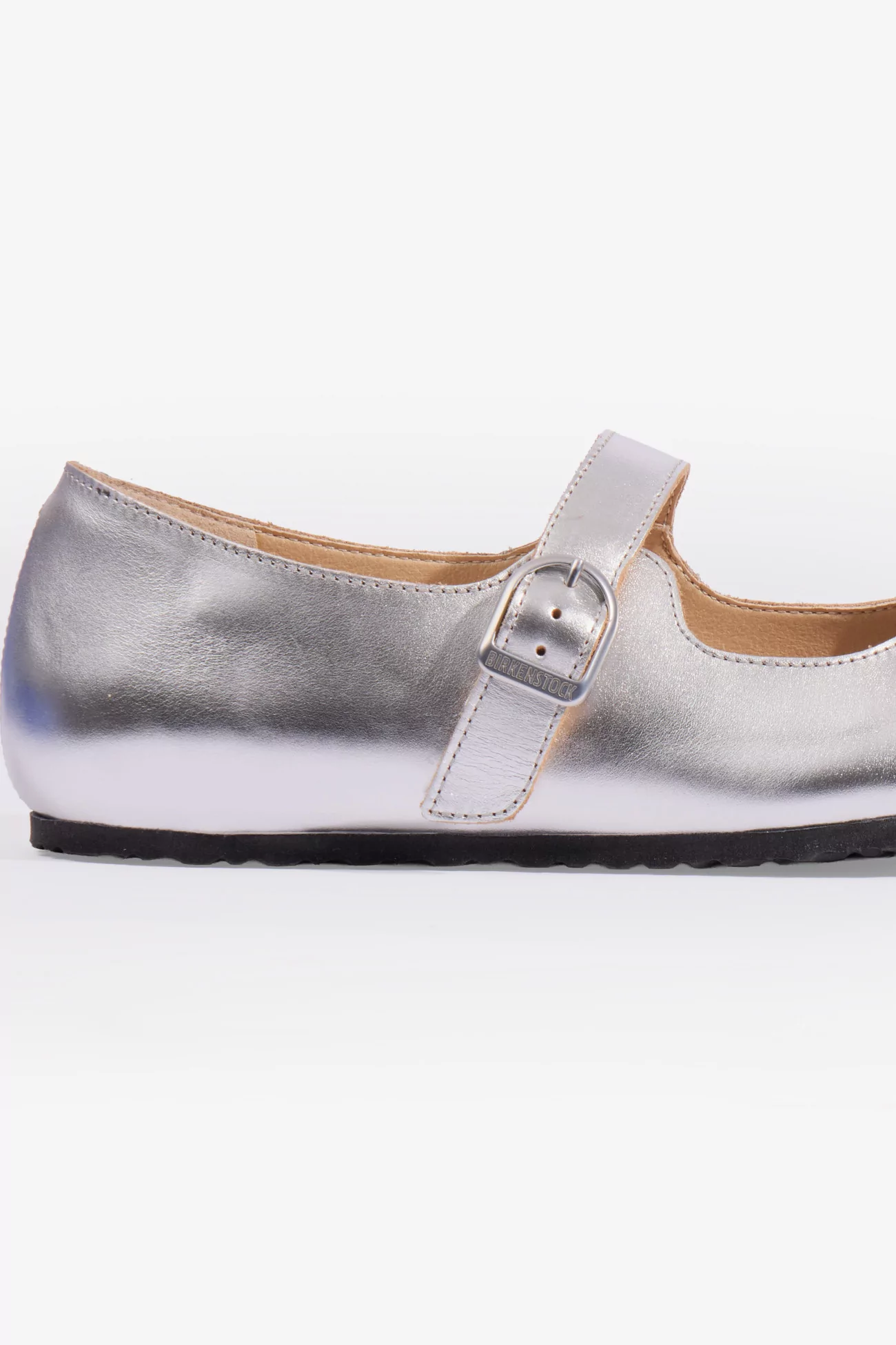 Santa Clarita Leather Ballet Flat Birkenstock – Silver | Centre Commercial