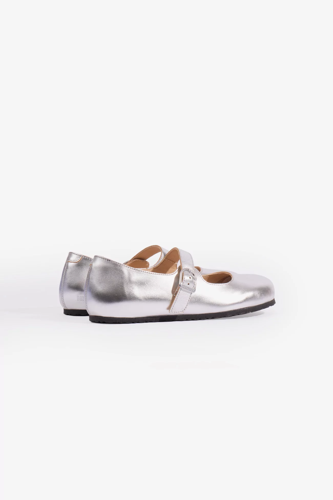 Santa Clarita Leather Ballet Flat Birkenstock – Silver | Centre Commercial