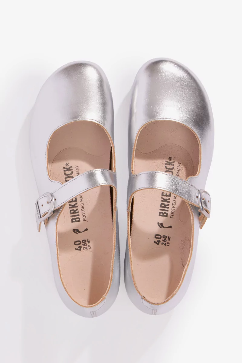 Ballerine Santa Clarita Cuir Birkenstock – Silver | Centre Commercial