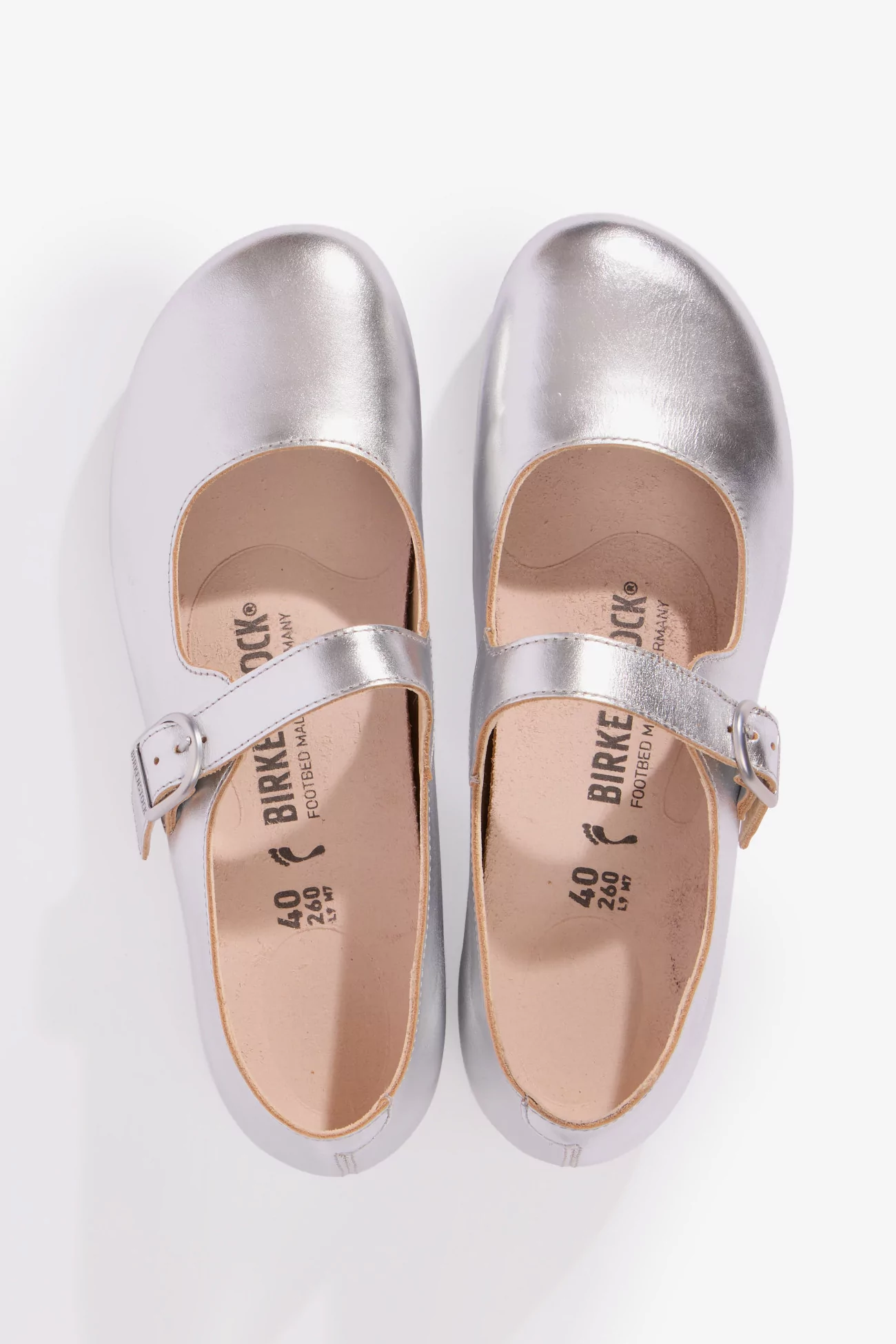 Ballerine Santa Clarita Cuir Birkenstock – Silver | Centre Commercial