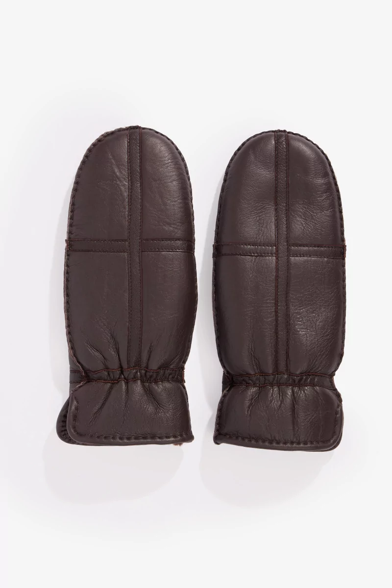 Shearling Leather Mittens An Irrational Element – Brown | Centre Commercial
