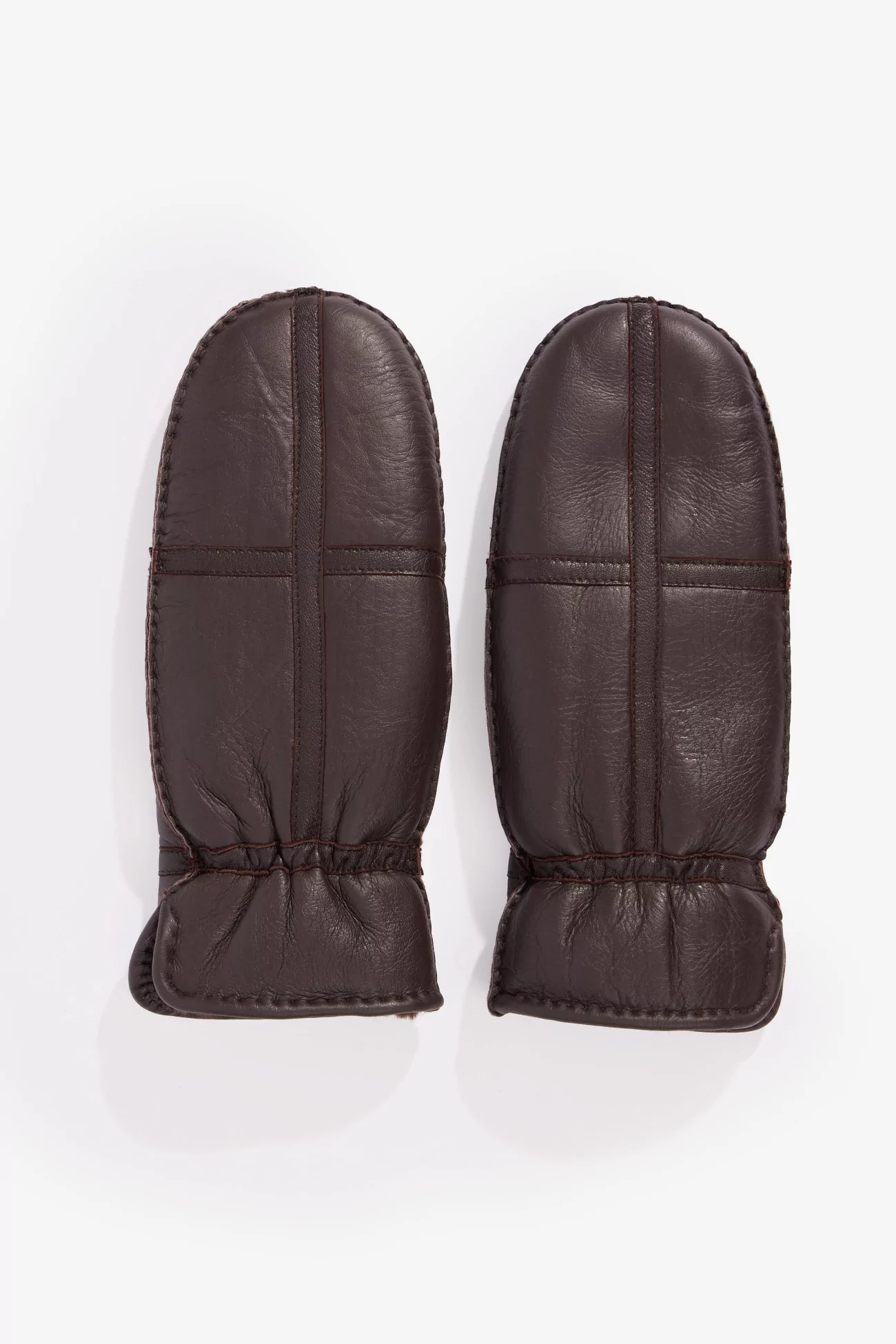 Moufles Shearling Cuir An Irrational Element – Brown | Centre Commercial