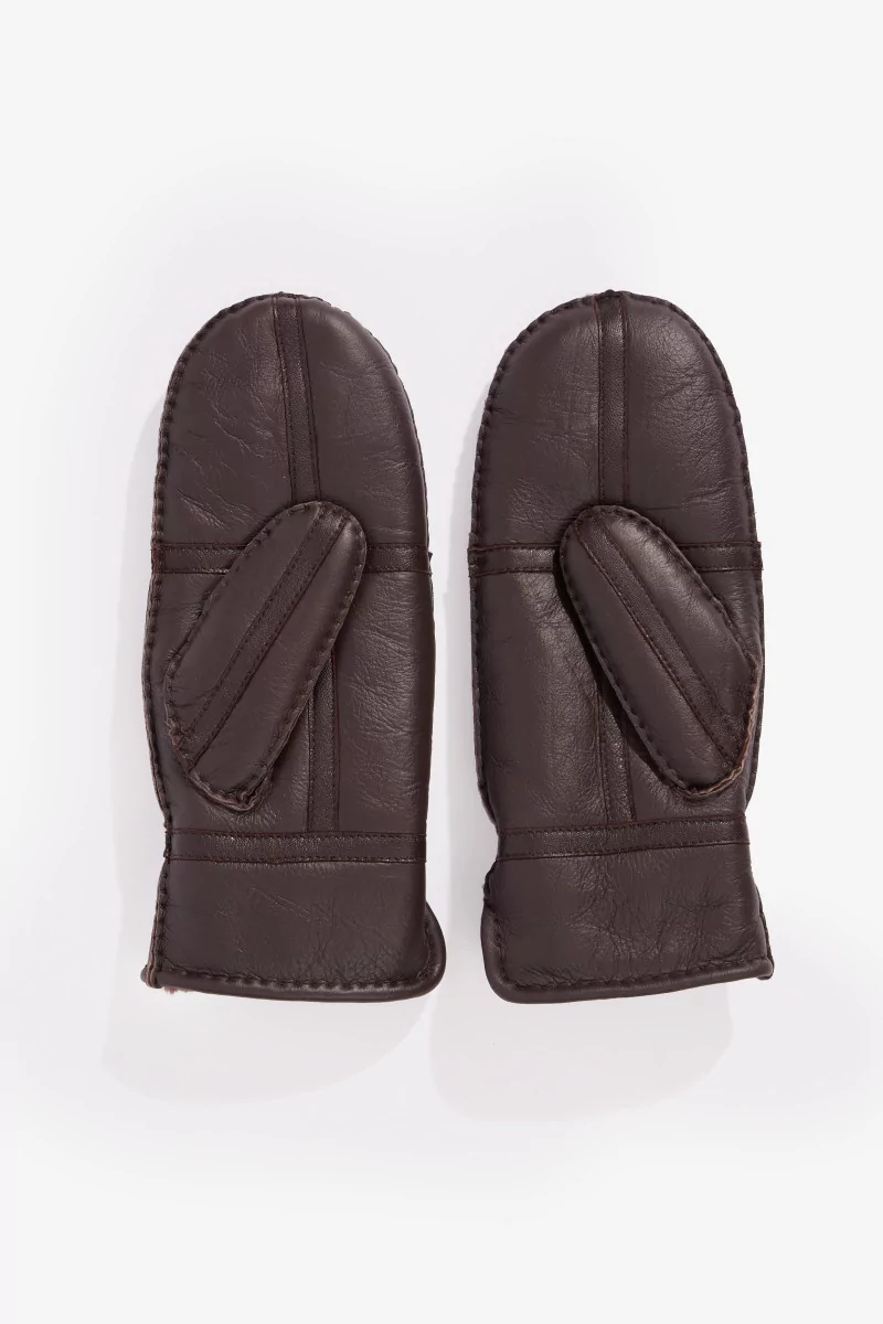 Shearling Leather Mittens An Irrational Element – Brown | Centre Commercial