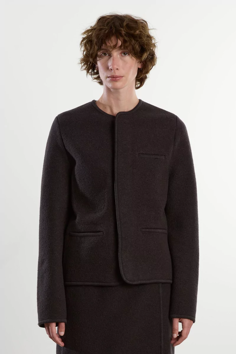 Felted Wool Walker Mini Jacket – Charbon | Centre Commercial