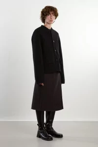 Felted Wool Walker Mini Jacket – Black | Centre Commercial