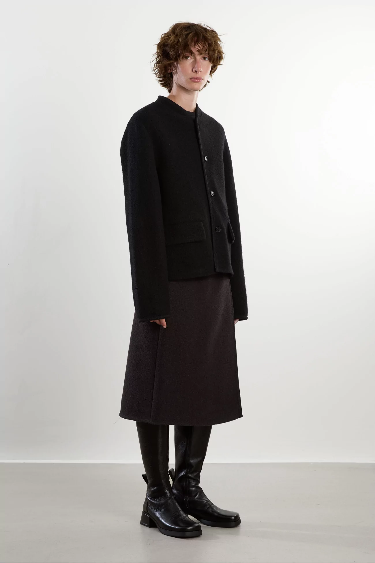 Veste Laine Feutrée Walker Mini – Black | Centre Commercial