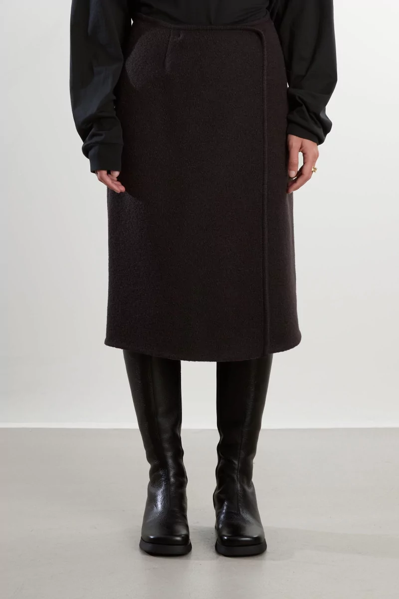 Felted Wool Walker Skirt – Charbon | Centre Commercial