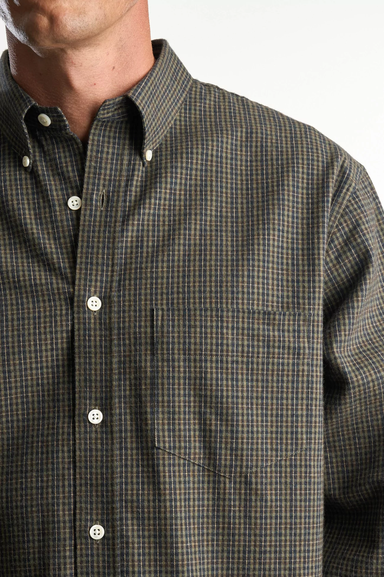 Chemise Coton Bio Homme Dad's Shirt – Vert Foncé / Vert | Centre Commercial