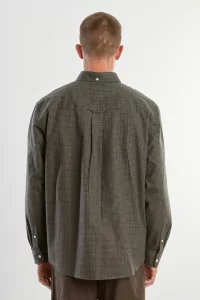 Organic Cotton Shirt Dad's Shirt – Dark Green/Green | Centre Commercial