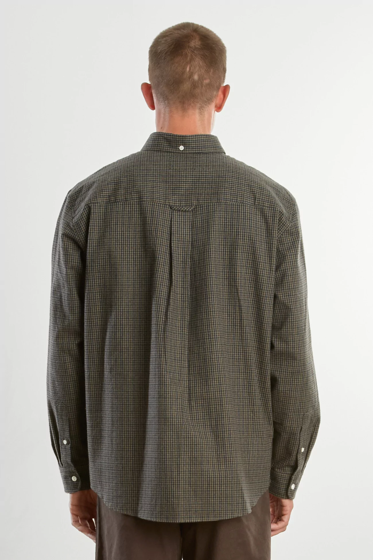 Organic Cotton Shirt Dad's Shirt – Dark Green/Green | Centre Commercial