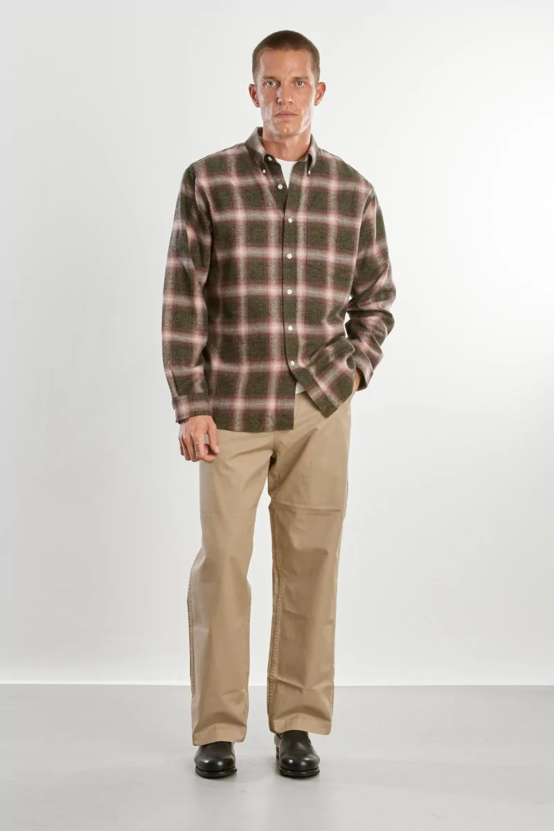Chemise Flanelle Homme Dad's Shirt – Vert / Rouge | Centre Commercial