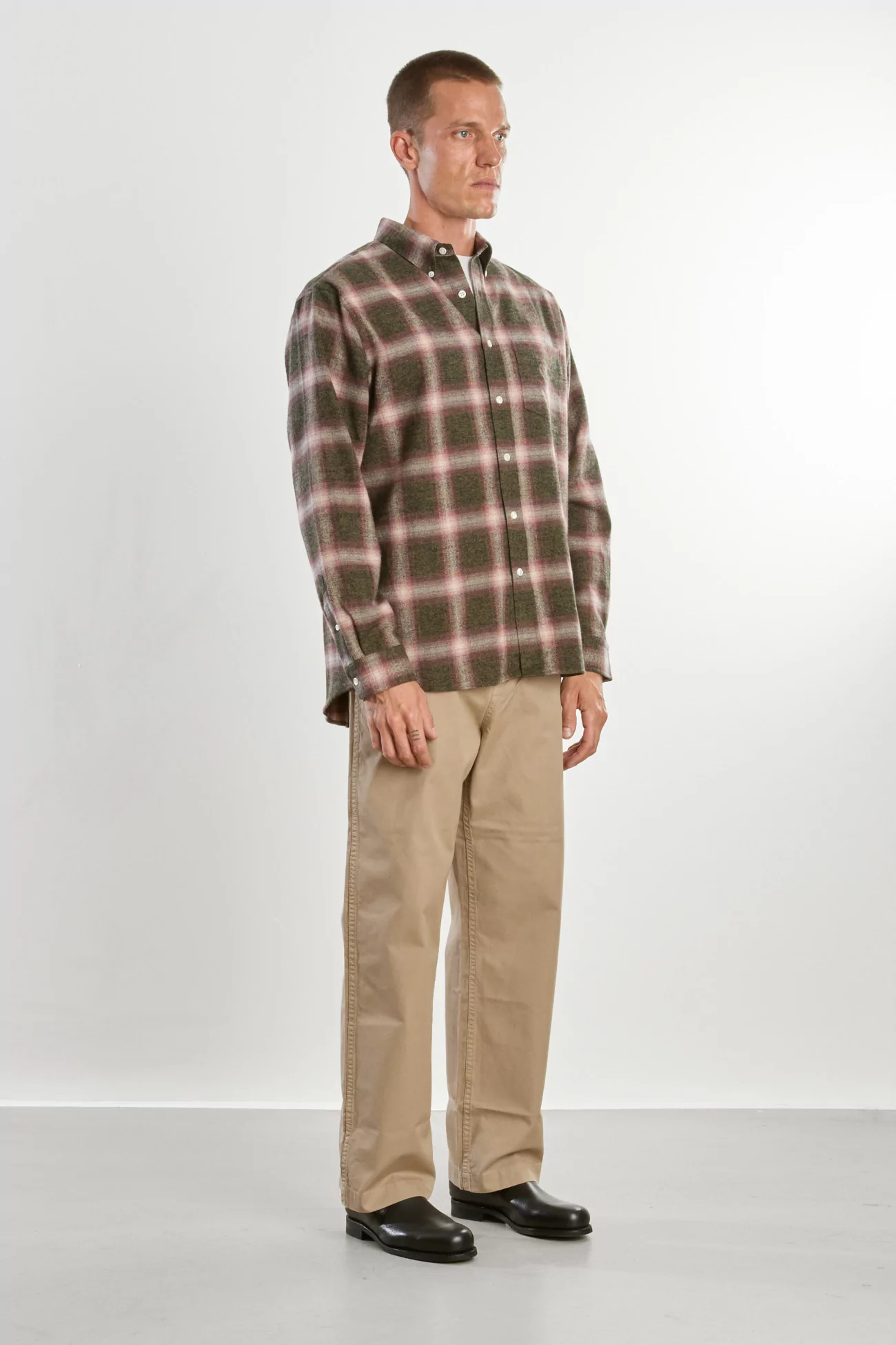Chemise Flanelle Homme Dad's Shirt – Vert / Rouge | Centre Commercial