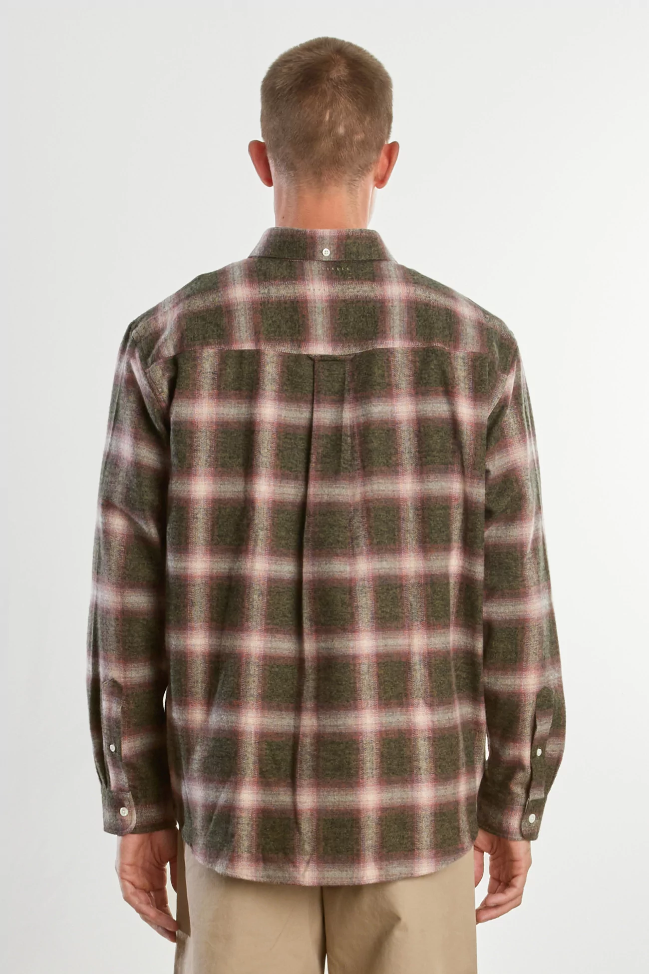 Men's Flannel Shirt Dad's Shirt – Green/Red | Centre Commercial
