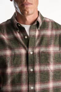 Chemise Flanelle Homme Dad's Shirt – Vert / Rouge | Centre Commercial