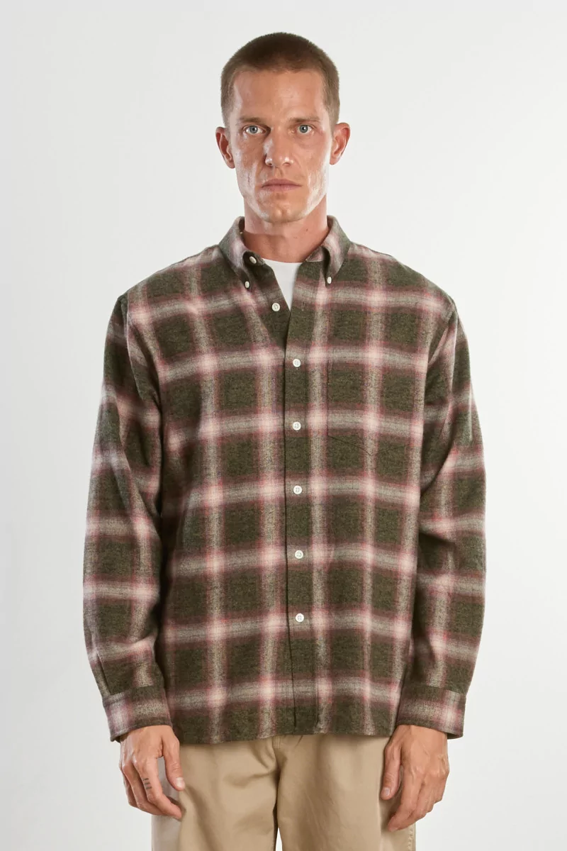 Chemise Flanelle Homme Dad's Shirt – Vert / Rouge | Centre Commercial