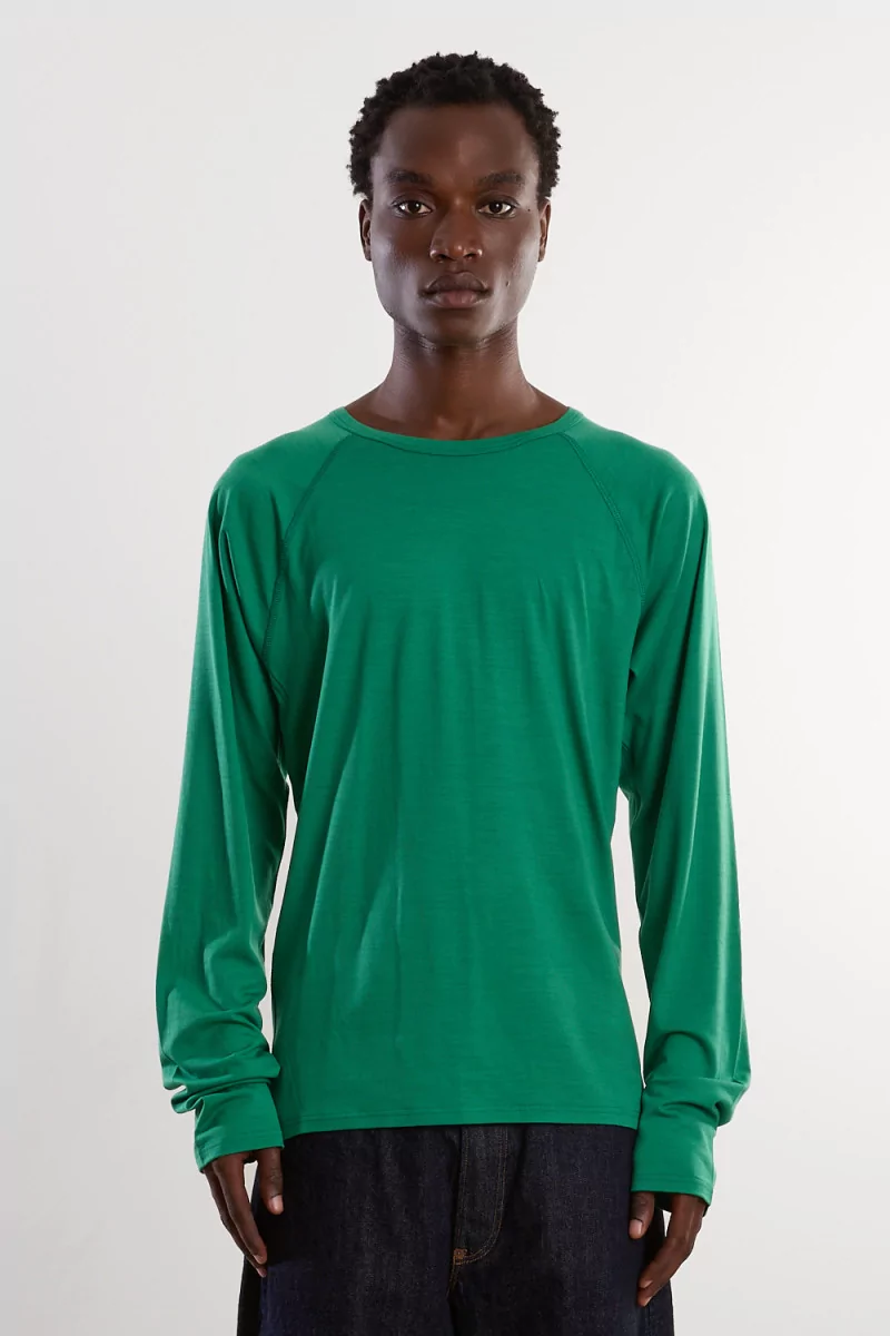 T-Shirt Jersey de Laine Polar Jersey Raglan – Emerald | Centre Commercial