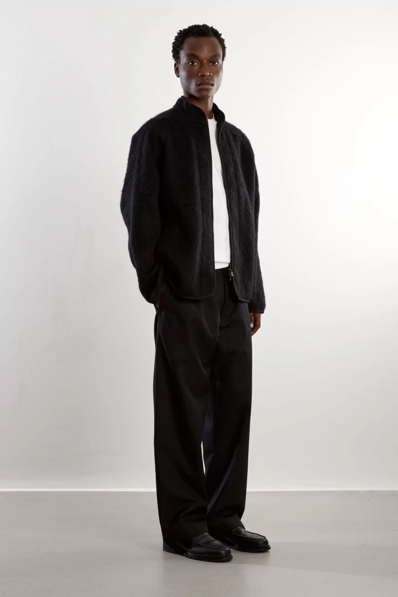 Veste Homme Laine Mohair Contour Arpenteur – Noir | Centre Commercial